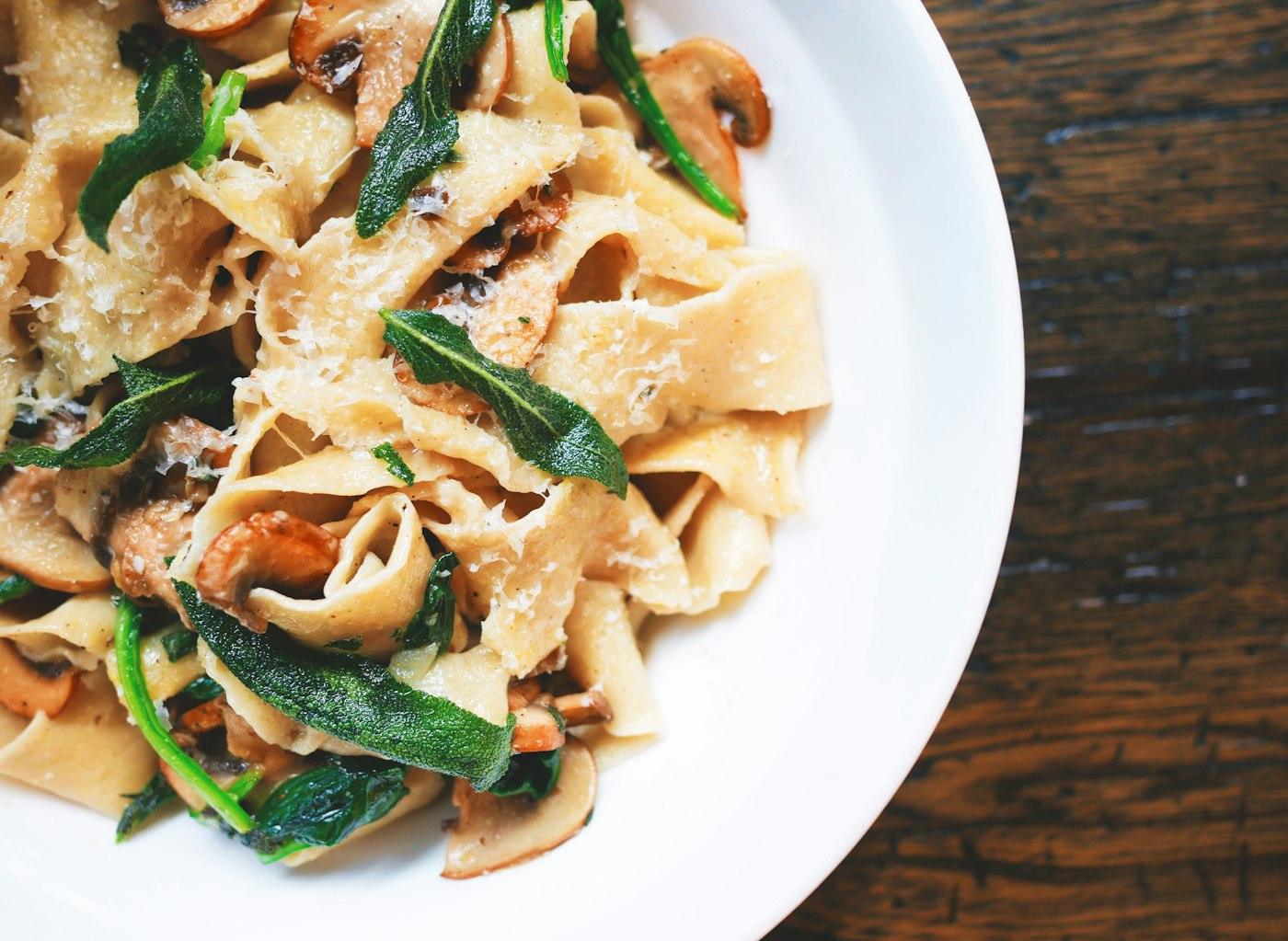 Piatto di pasta fresca